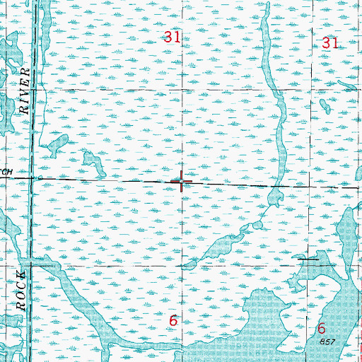 Topographic Map of Townline Ditch, WI