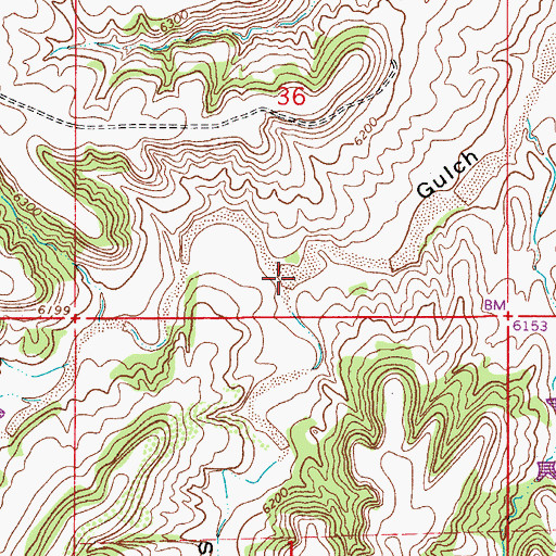 Topographic Map of South Newlin Gulch, CO