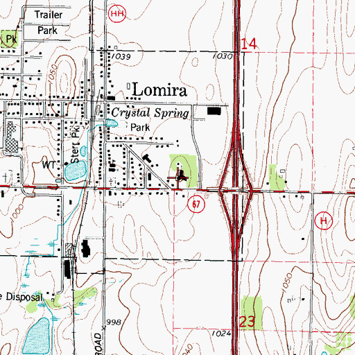 Topographic Map of Trinity Methodist Church, WI