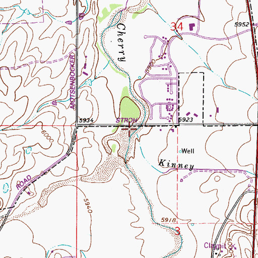 Topographic Map of Kinney Creek, CO