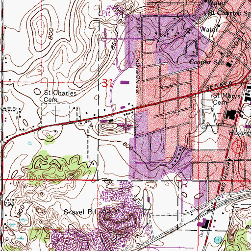 Topographic Map of Doctor Edward G Dyer School, WI