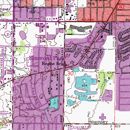 Topographic Map of Concordia Lutheran School, WI
