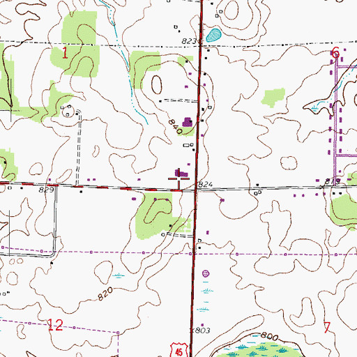 Topographic Map of Drought Elementary School, WI
