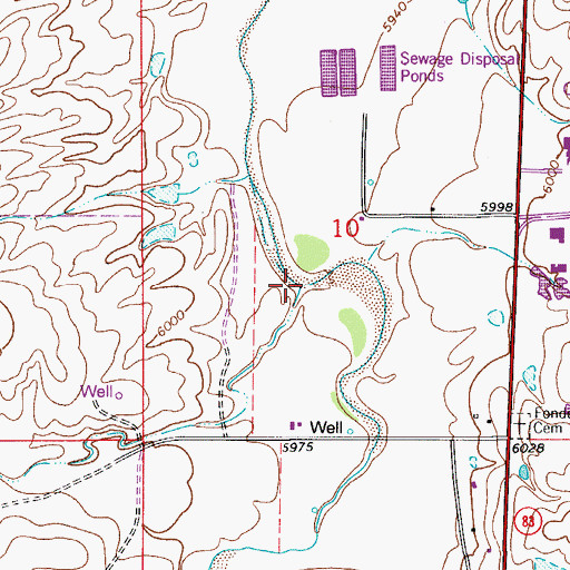 Topographic Map of Scott Gulch, CO