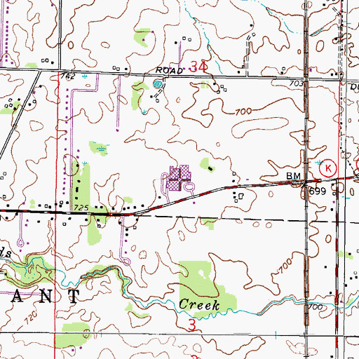 Topographic Map of Gifford Elementary School, WI