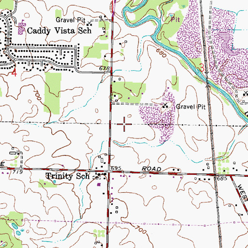 Topographic Map of Green Ridge Park, WI