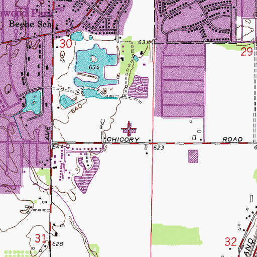 Topographic Map of Beatrice Jones Elementary School, WI