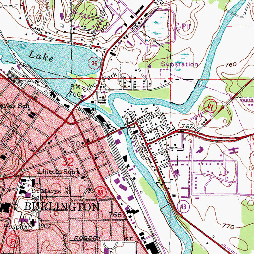 Topographic Map of Meinhardt Park, WI
