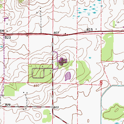 Topographic Map of Lakeview Rehabilitation Center, WI