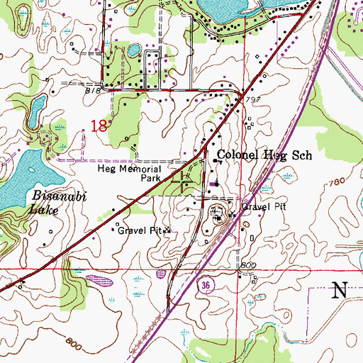 Topographic Map of Norwegian Museum, WI