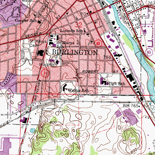 Topographic Map of Our Savior Lutheran Church, WI