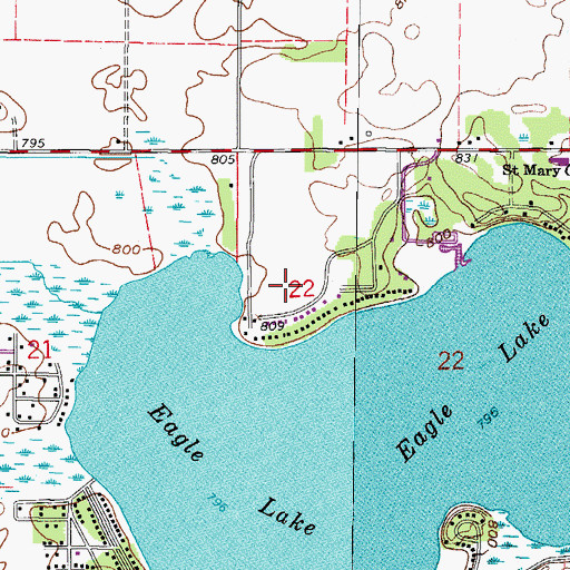 Topographic Map of Pan-Yak Golf Course, WI