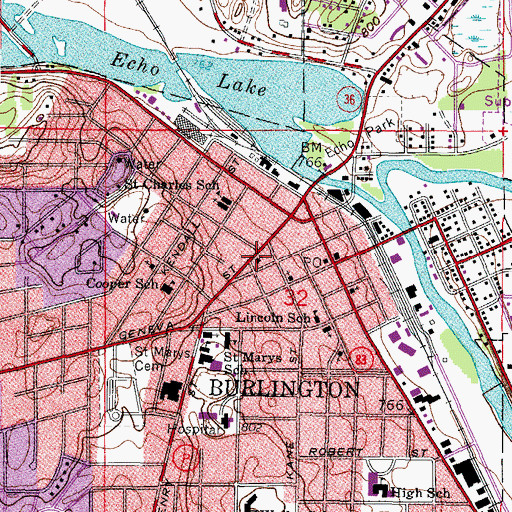 Topographic Map of Plymouth Congregational Church, WI