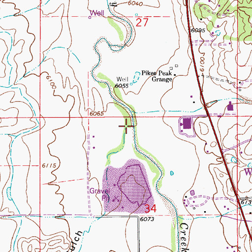 Topographic Map of Mitchell Gulch, CO