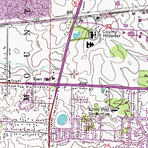 Topographic Map of Regency Mall Shopping Center, WI
