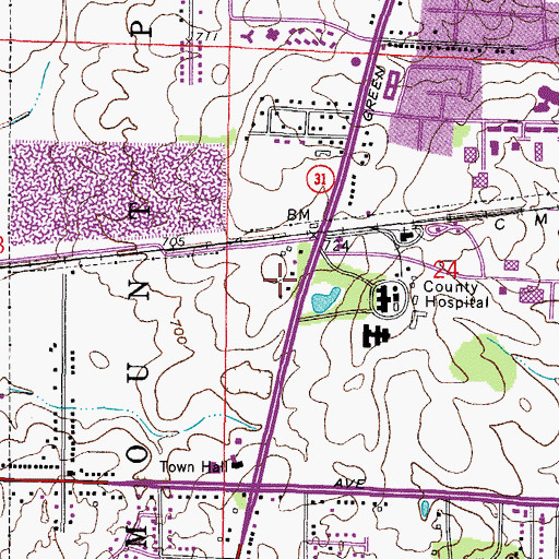 Topographic Map of Regency Point Shopping Center, WI