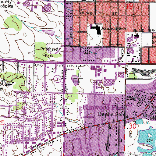 Topographic Map of Reservoir Park, WI