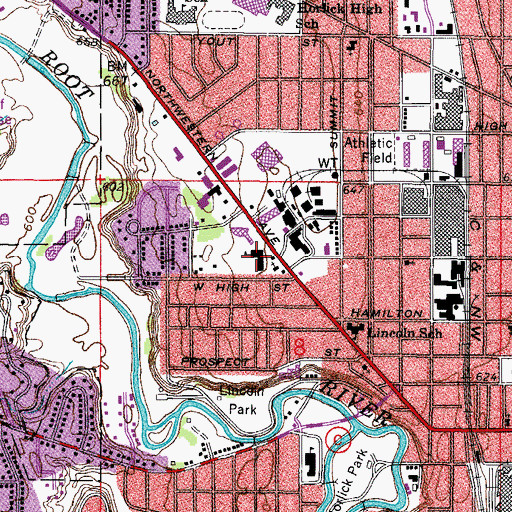 Topographic Map of John Paul II Academy, WI