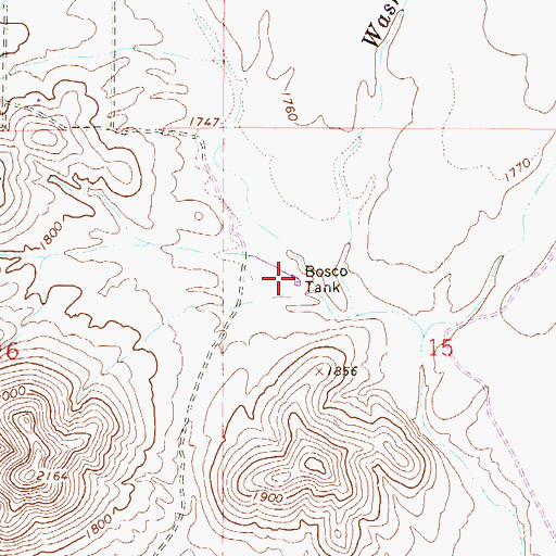 Topographic Map of Bosco Tank, AZ