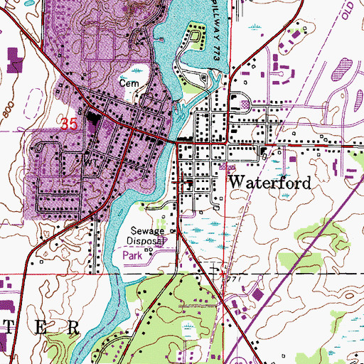 Topographic Map of Saint Thomas Aquinas Church, WI