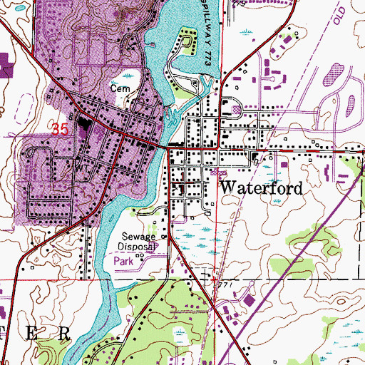 Topographic Map of Saint Thomas Aquinas School, WI