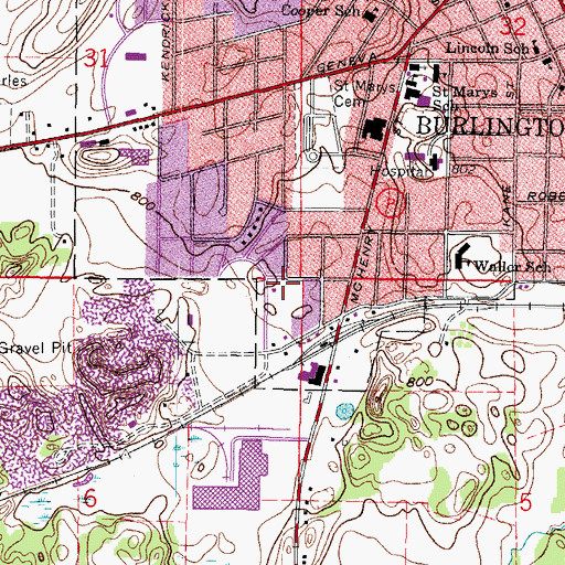 Topographic Map of Schamling Park, WI