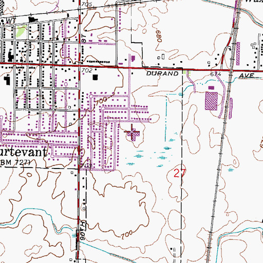 Topographic Map of Schulte Elementary School, WI
