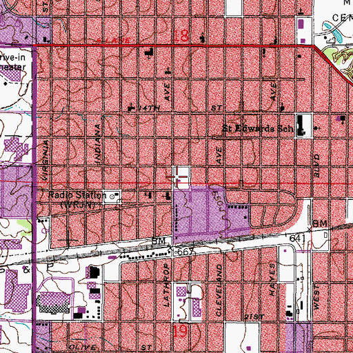 Topographic Map of Solbran Park, WI