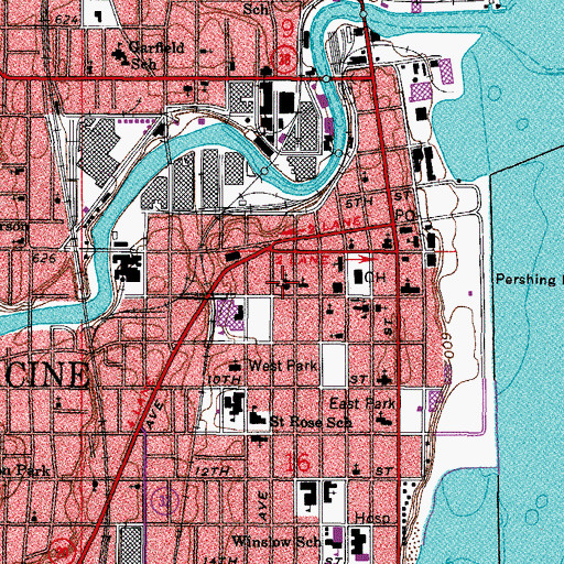 Topographic Map of Wisconsin Lutheran School, WI