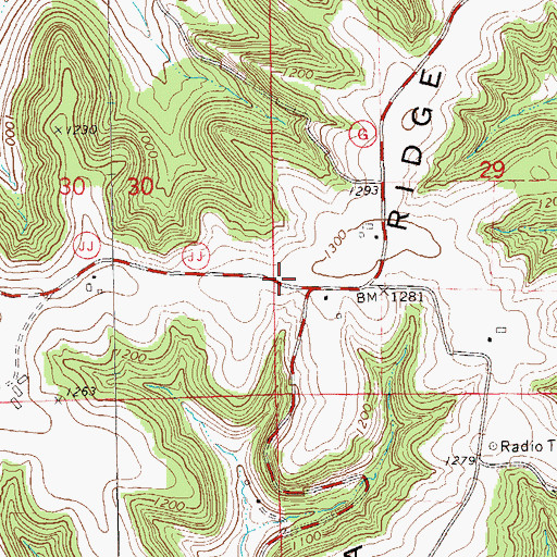 Topographic Map of Arcadia Ridge School (historical), WI