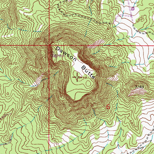 Topographic Map of Dawson Butte, CO