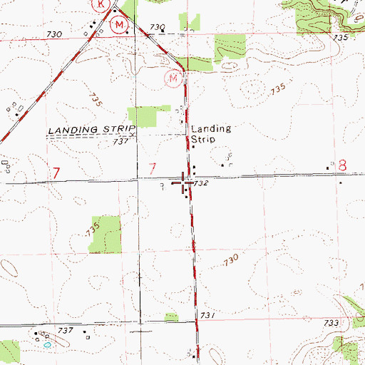 Topographic Map of Bigelow School (historical), WI