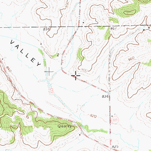 Topographic Map of Borst Valley School (historical), WI