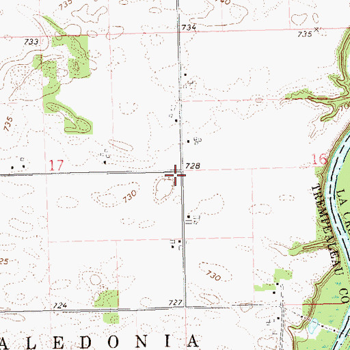 Topographic Map of Brick School (historical), WI
