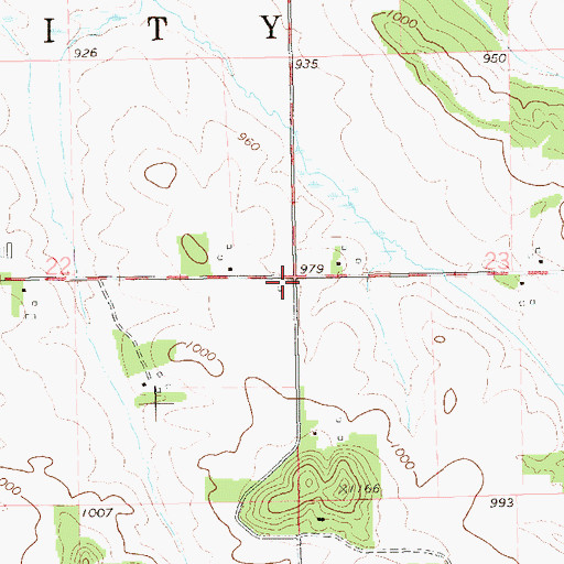 Topographic Map of Brick School (historical), WI