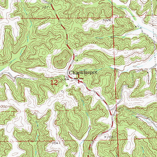 Topographic Map of Chapultepec School (historical), WI