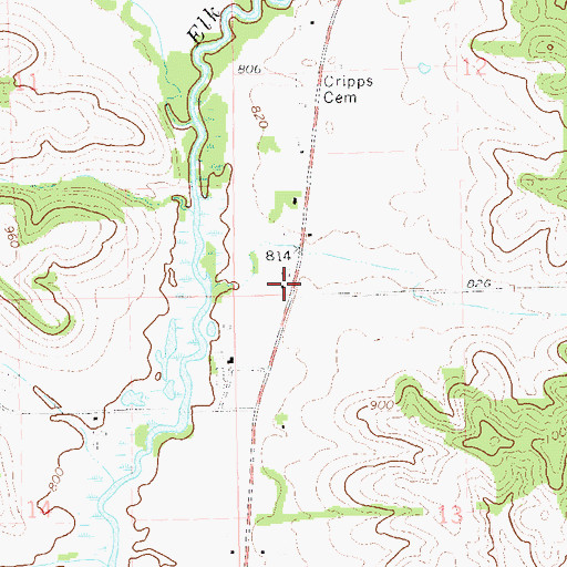 Topographic Map of Cripps School (historical), WI