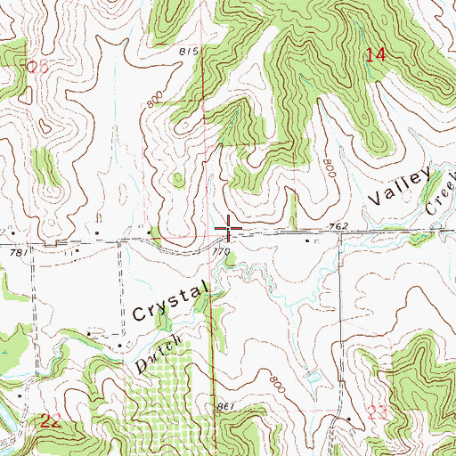Topographic Map of Crystal Valley School (historical), WI