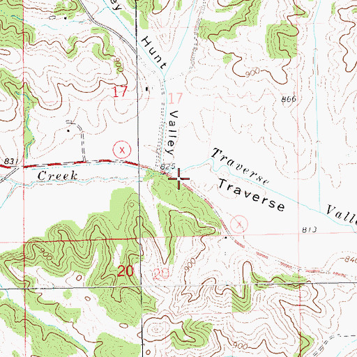 Topographic Map of Farmers School (historical), WI