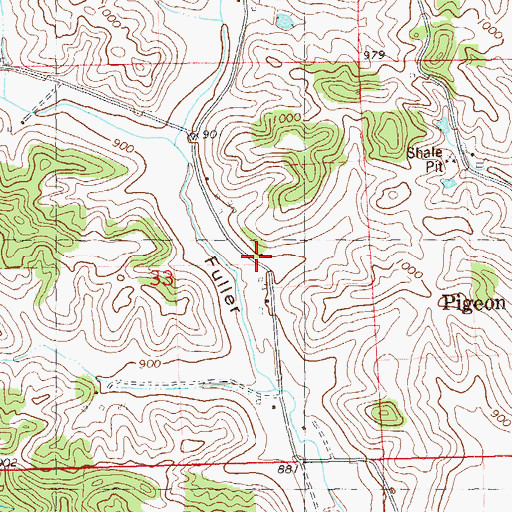 Topographic Map of Fuller Coulee School (historical), WI
