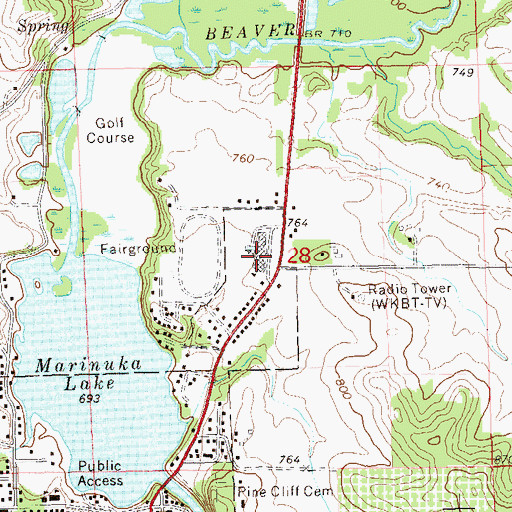 Topographic Map of Gale - Ettrick - Trempealeau High School, WI