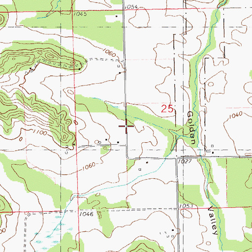 Topographic Map of Golden Valley School (historical), WI