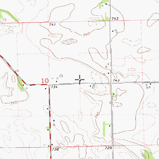 Topographic Map of Hare School (historical), WI