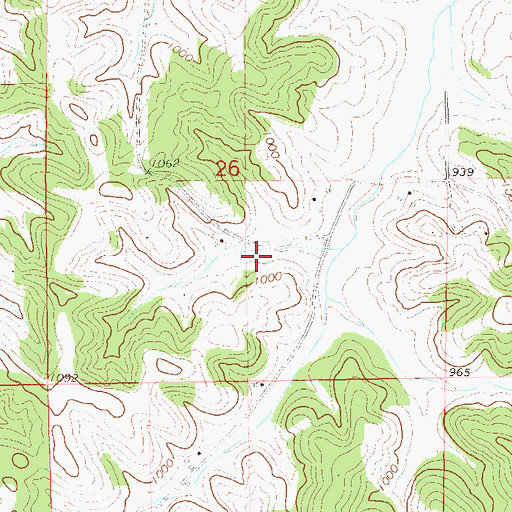 Topographic Map of Hillside School (historical), WI