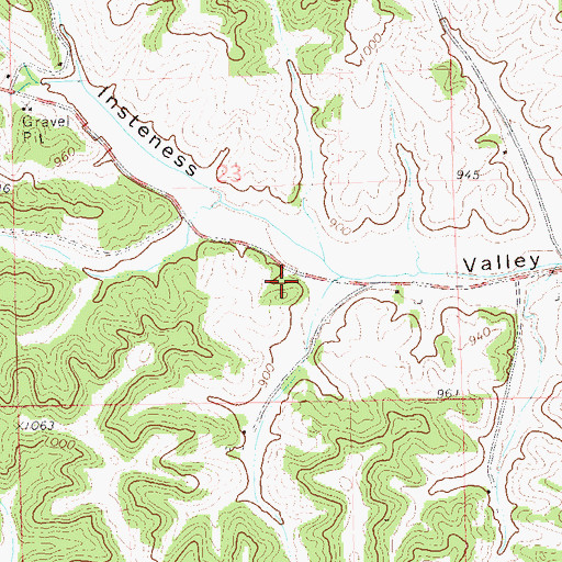 Topographic Map of Insteness School (historical), WI