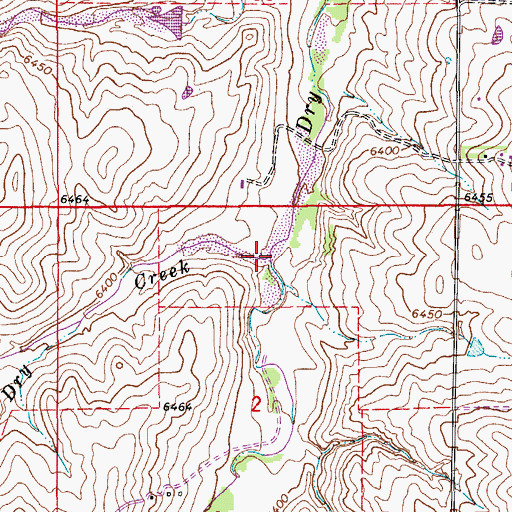 Topographic Map of Little Dry Creek, CO