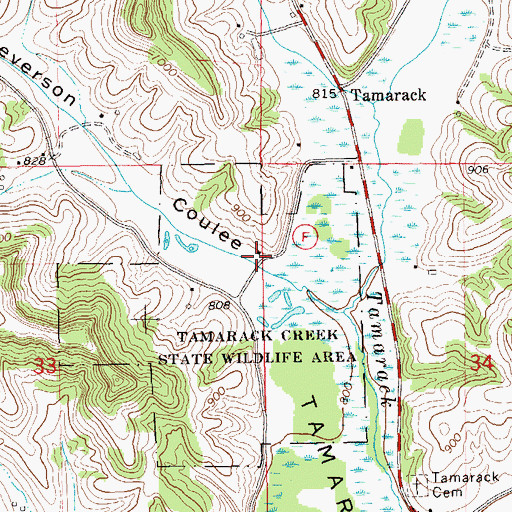 Topographic Map of Kolstad School (historical), WI