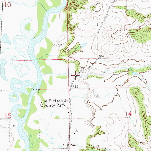 Topographic Map of Korpal Valley, WI