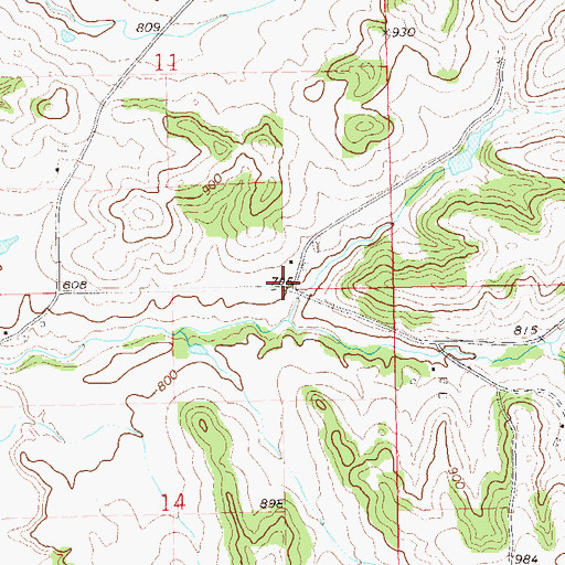 Topographic Map of Korpal Valley School (historical), WI