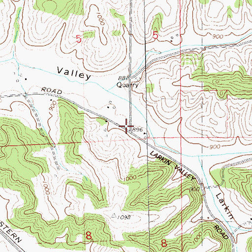 Topographic Map of Larkin School (historical), WI